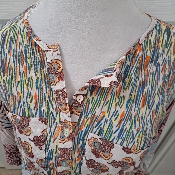 Fig & Flower Anthropologie Patterned Blouse/Tunic    Size M - Picture 2 of 12